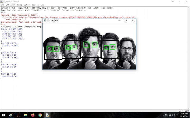 Face Eye Detection Using Opencv Machine Learning Project In Python With