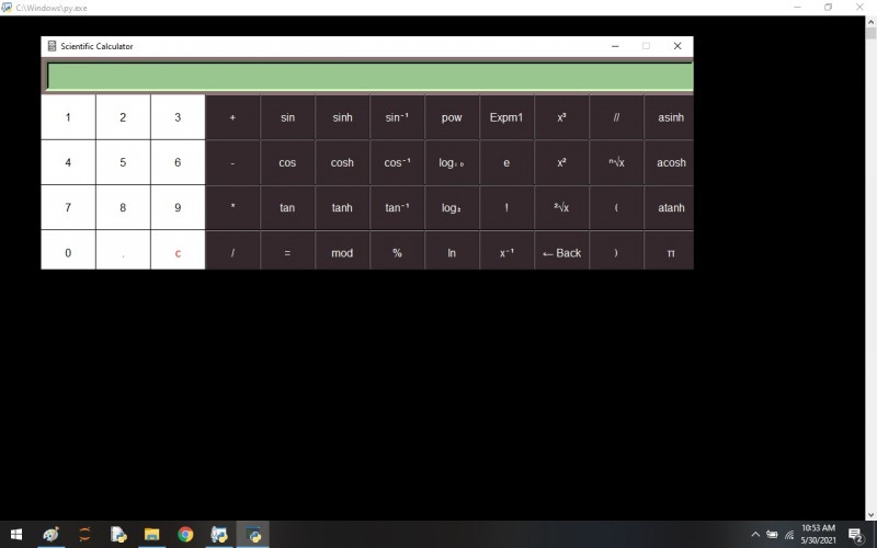 Python Program To Scientific Calculator Using Python Tkinter Kashipara