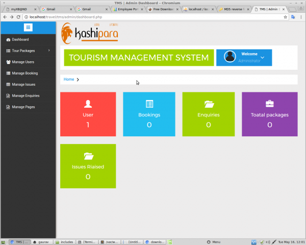 travel booking system project