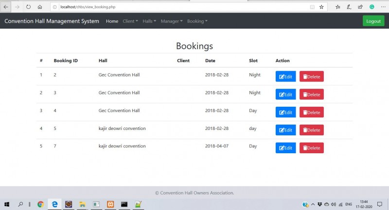 Download Hall Booking System Project in PHP with Source Code and Report ...