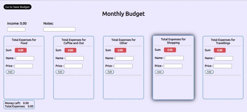 Custom Budget App Project In JavaScript With Source Code And Report - Kashipara