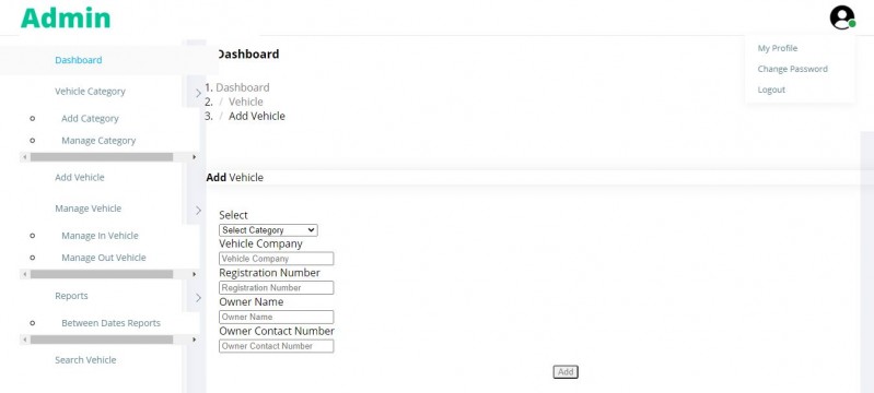 Vehicle Parking Management System Project In PHP With Source Code And ...