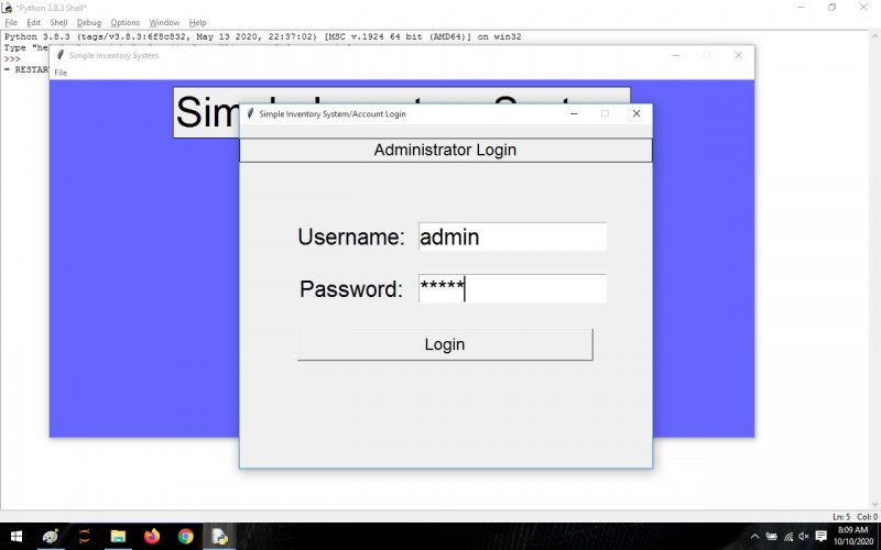Simple Inventory Management System App Using The Python Tkinter Project In Python With Source 