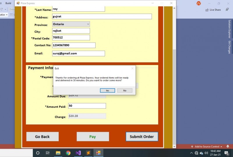 Download Pizza Ordering System Project in C# .NET with Source Code and ...