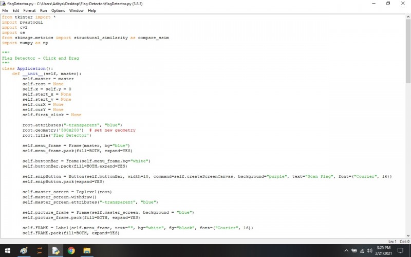 Python Program To Flag Detector Gui App Using The Python Tkinter Kashipara 4474