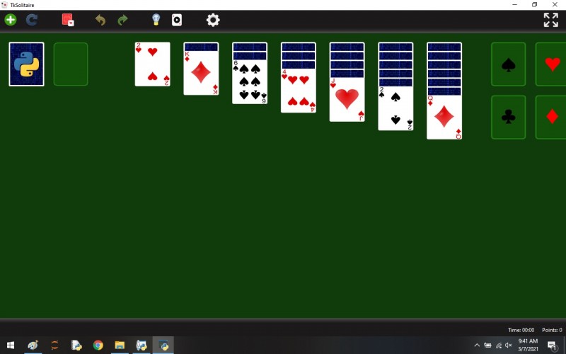 Python program to Solitaire GUI App Using The Python - Tkinter - kashipara