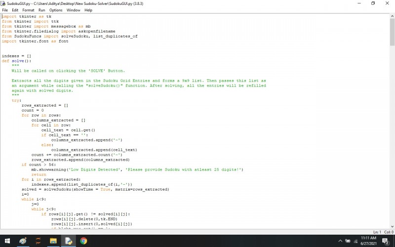 Python Program To Newie Sudoku-solver Using Python -tkinter - Kashipara