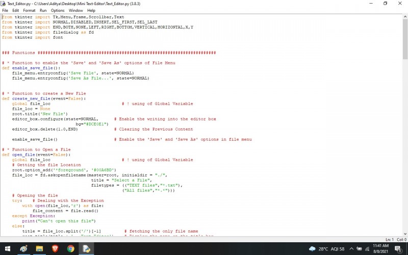Python Program To Mini Text Editor Using Python Tkinter Kashipara 2095