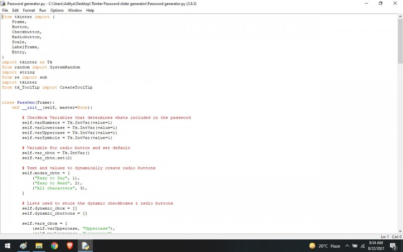 Python program to Tkinter Password Slider Generator Using Python ...