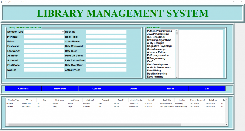 Library Management Project Project in Python with Source Code and ...