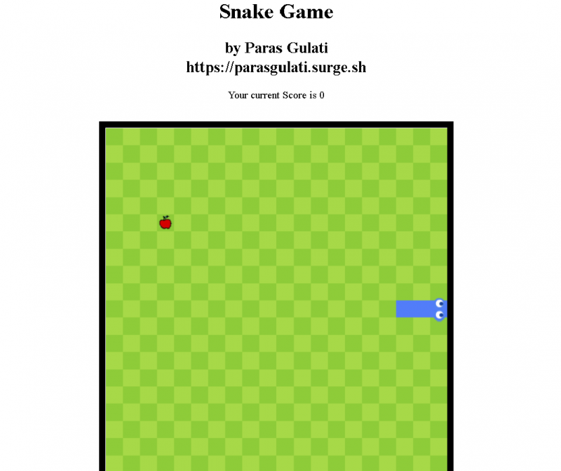 JavaScript Snake Game State Management