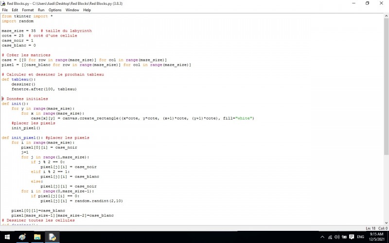 Python program to Basic Red Blocks Using The Python Language - Tkinter ...