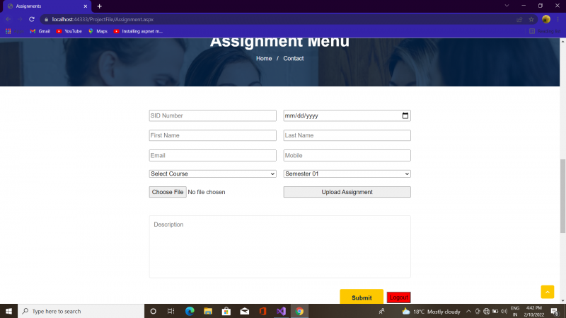 assignment submission website