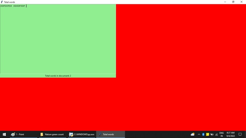 Python program to Basic New Nature Green Count Design Using The Python ...